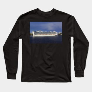 Caribbean Princess departing Port Everglades Long Sleeve T-Shirt